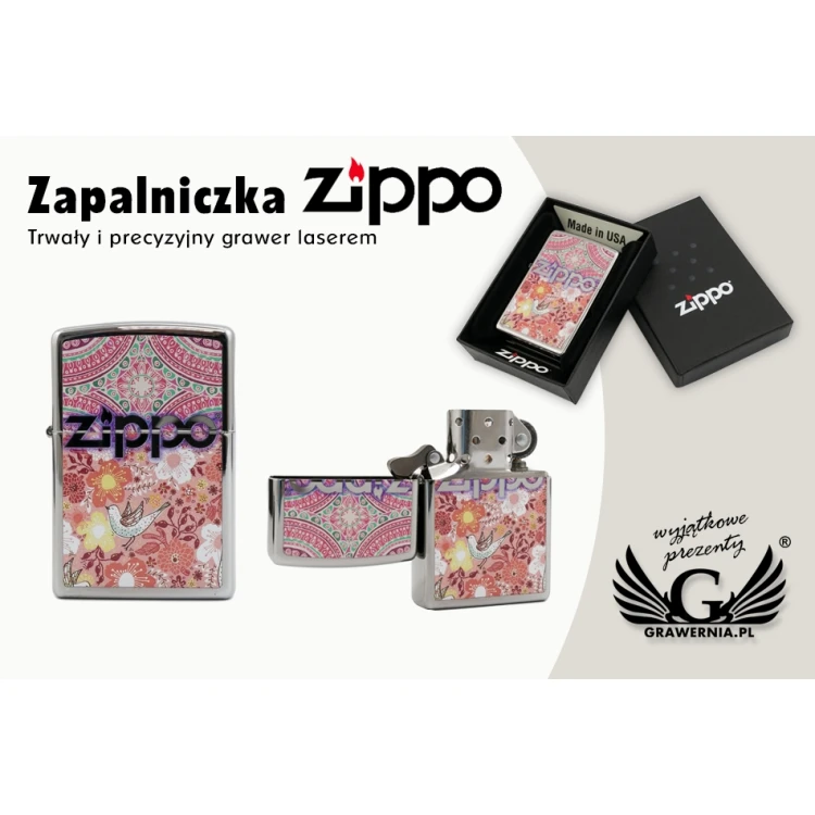 Zapalniczka ZIPPO Rosebird High Polish Chrome - ZIP044