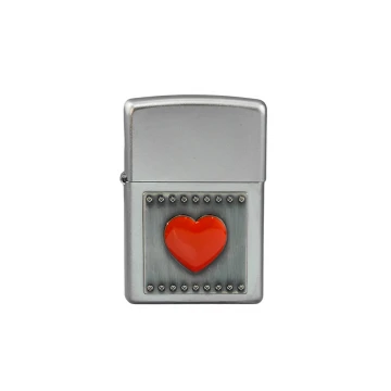 Zapalniczka Zippo Serce Czerwone Satin Chrome - ZIP022