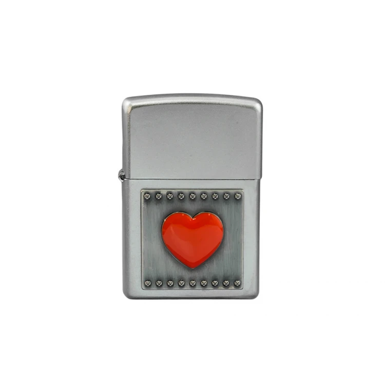Zapalniczka Zippo Serce Czerwone Satin Chrome - ZIP022
