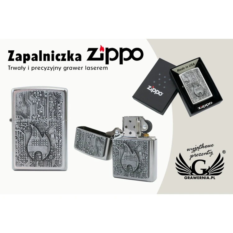 Zapalniczka ZIPPO Technics Satin Chrome - ZIP049