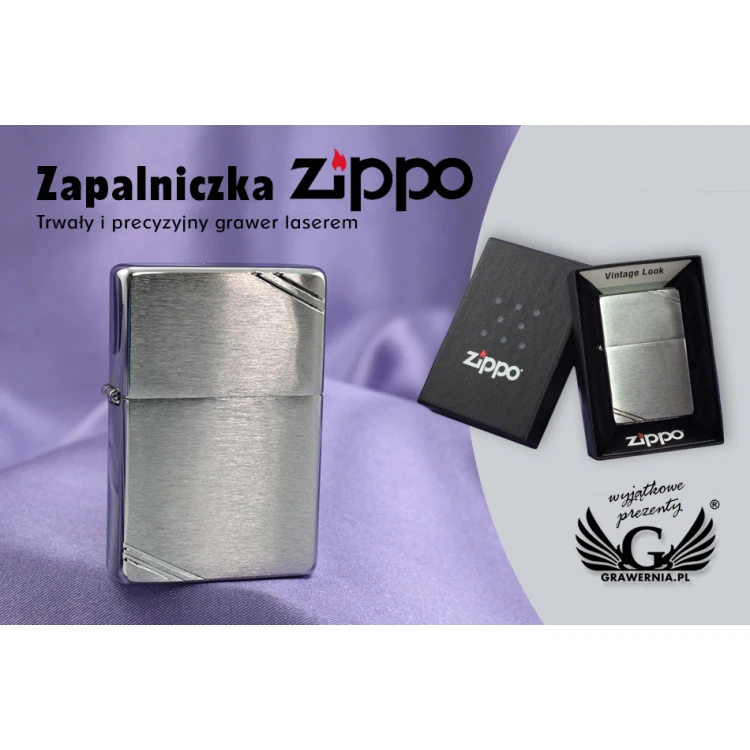 Zapalniczka ZIPPO Vintage Brushed Chrome with Slashes - ZIP027
