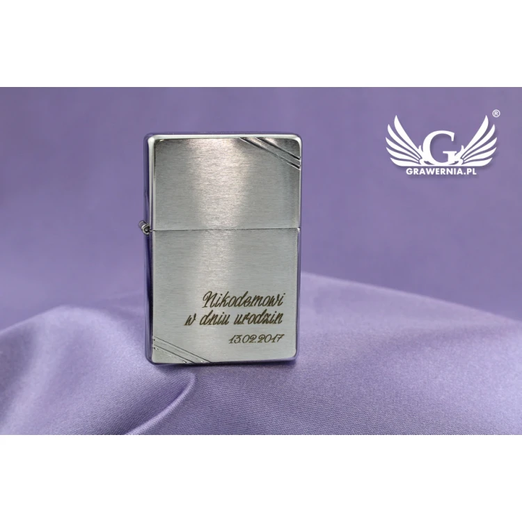 Zapalniczka ZIPPO Vintage Brushed Chrome with Slashes - ZIP027