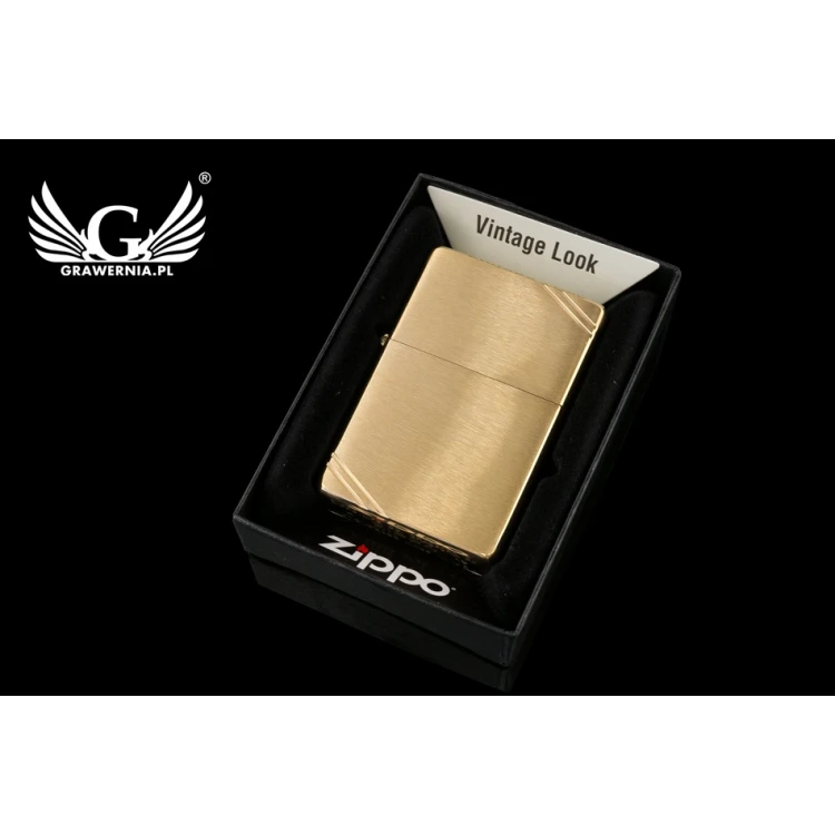 Zapalniczka ZIPPO Vintage Brushed Brass with Slashes - ZIP048