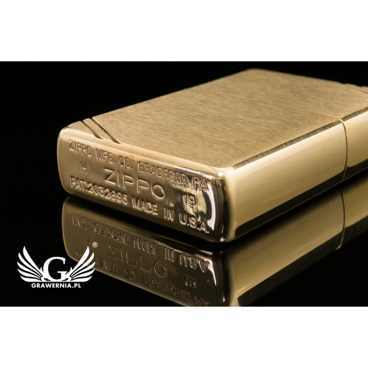 Zapalniczka ZIPPO Vintage Brushed Brass with Slashes - ZIP048