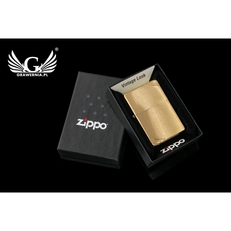 Zapalniczka ZIPPO Vintage Brushed Brass with Slashes - ZIP048