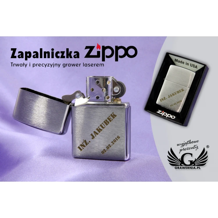 Zapalniczka ZIPPO Brushed Chrome - ZIP052