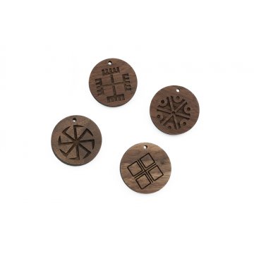 Zawieszki drewniane grawerowane - wym. 30x30mm - EDR023 