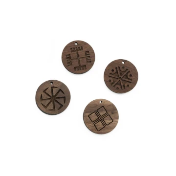 Zawieszki drewniane grawerowane - wym. 30x30mm - EDR023 