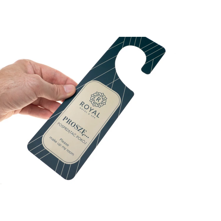 Zawieszki na klamkę hotelową - wymiary: 73x245mm - druk UV - ZAW010