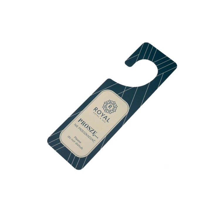 Zawieszki na klamkę hotelową - wymiary: 73x245mm - druk UV - ZAW010