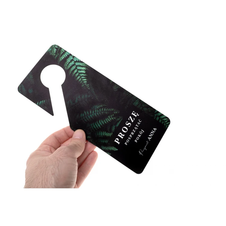 Zawieszki na klamkę hotelową - wymiary: 100x230mm - druk UV - ZAW011