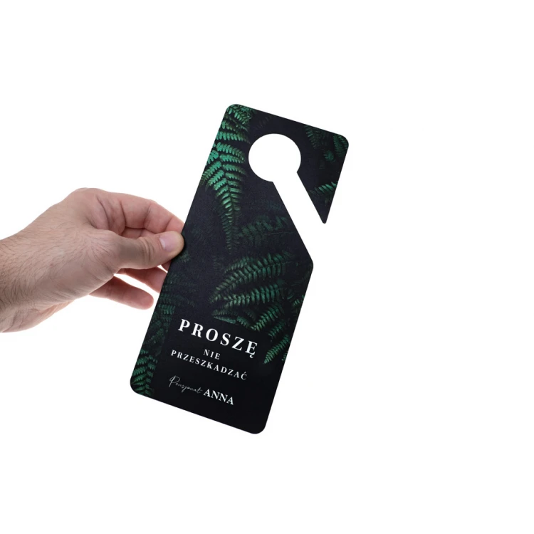 Zawieszki na klamkę hotelową - wymiary: 100x230mm - druk UV - ZAW011