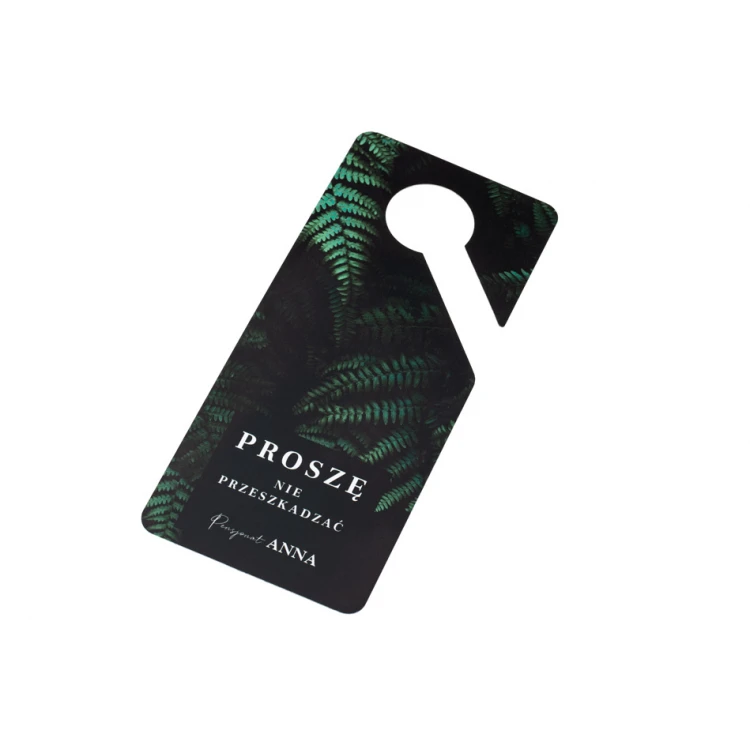 Zawieszki na klamkę hotelową - wymiary: 100x230mm - druk UV - ZAW011