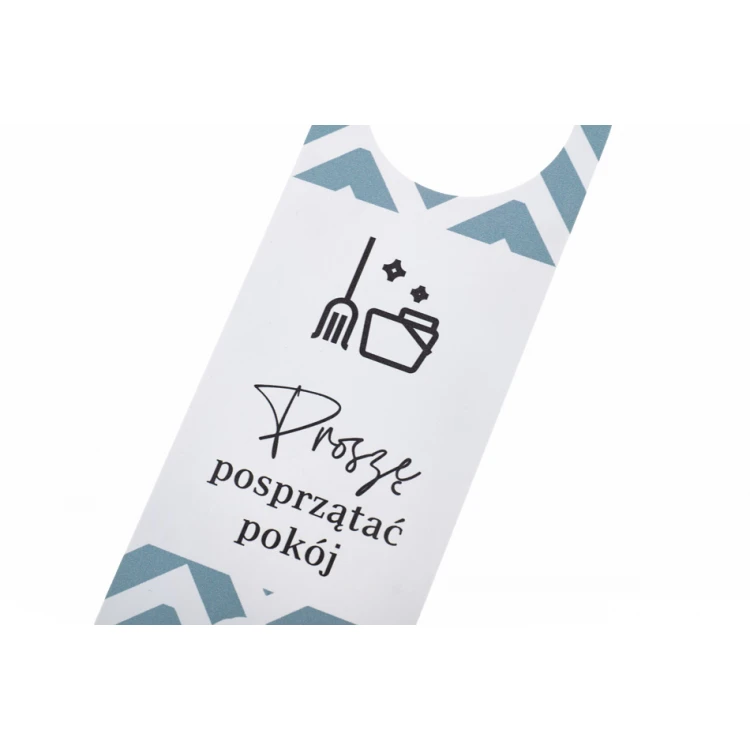 Zawieszki na klamkę hotelową - wymiary: 60x205mm - druk UV - ZAW012