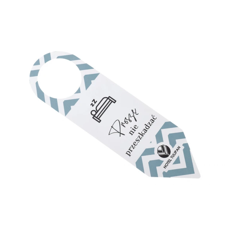 Zawieszki na klamkę hotelową - wymiary: 60x205mm - druk UV - ZAW012