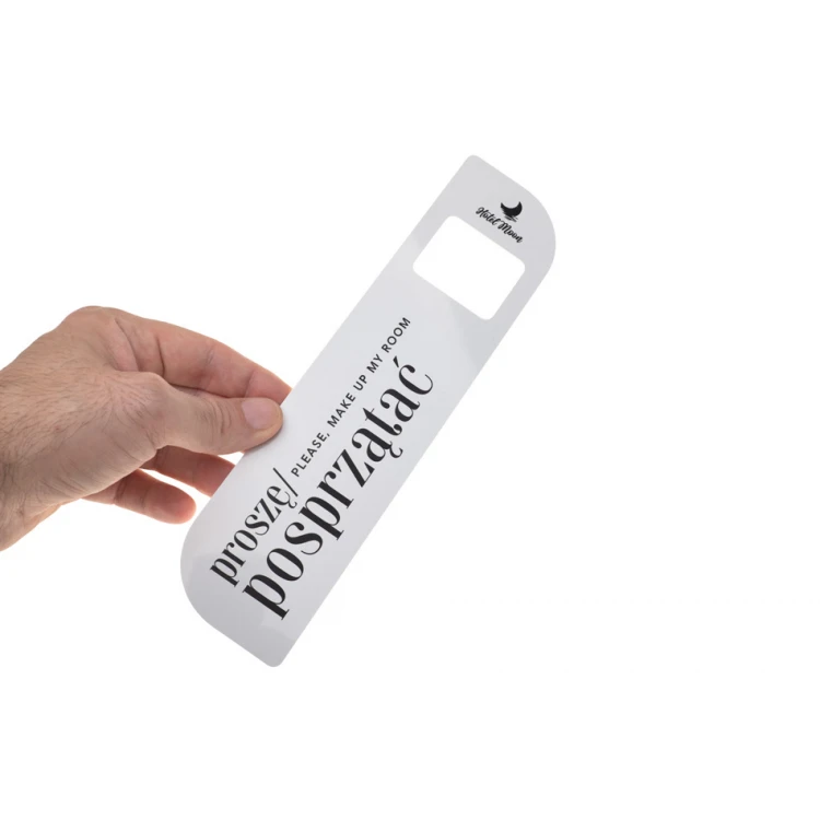 Zawieszki na klamkę hotelową - wymiary: 60x230mm - druk UV - ZAW014