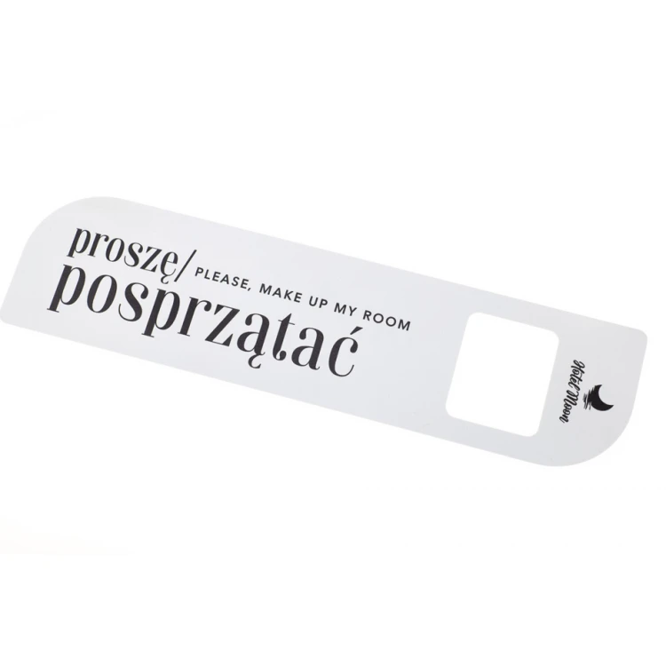 Zawieszki na klamkę hotelową - wymiary: 60x230mm - druk UV - ZAW014