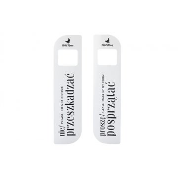 Zawieszki na klamkę hotelową - wymiary: 60x230mm - druk UV - ZAW014