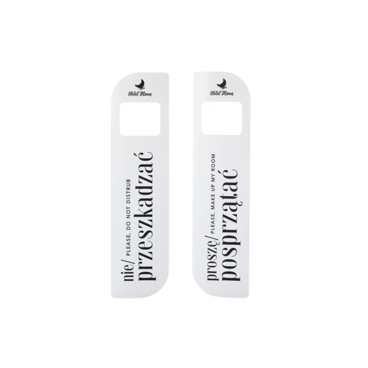 Zawieszki na klamkę hotelową - wymiary: 60x230mm - druk UV - ZAW014