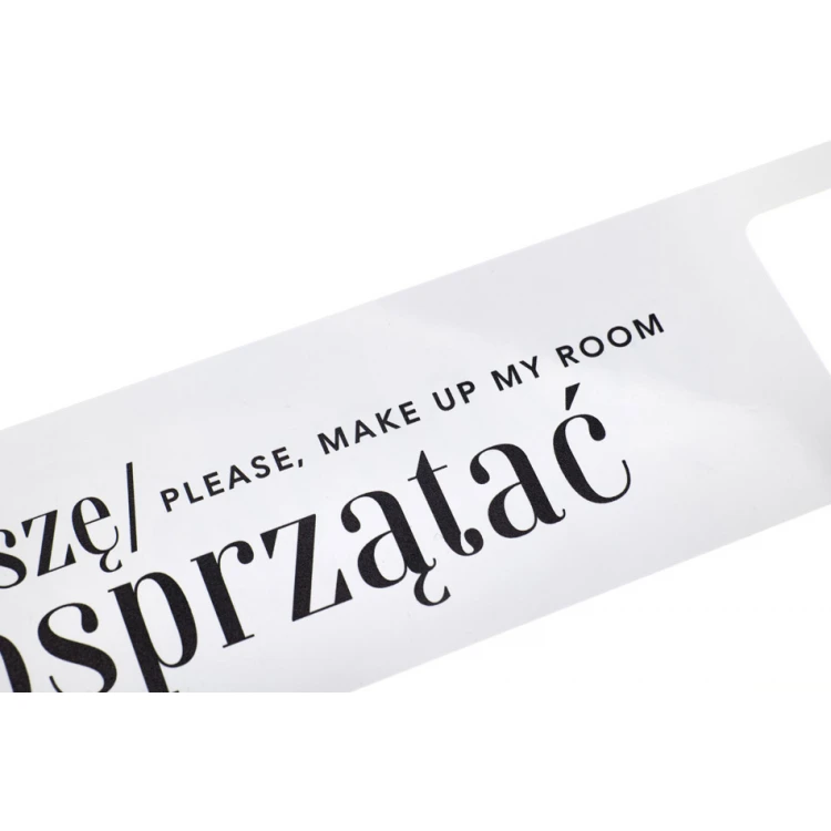Zawieszki na klamkę hotelową - wymiary: 60x230mm - druk UV - ZAW014