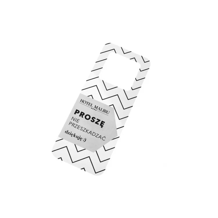 Zawieszki na klamkę hotelową - wymiary: 80x205mm - druk UV - ZAW015