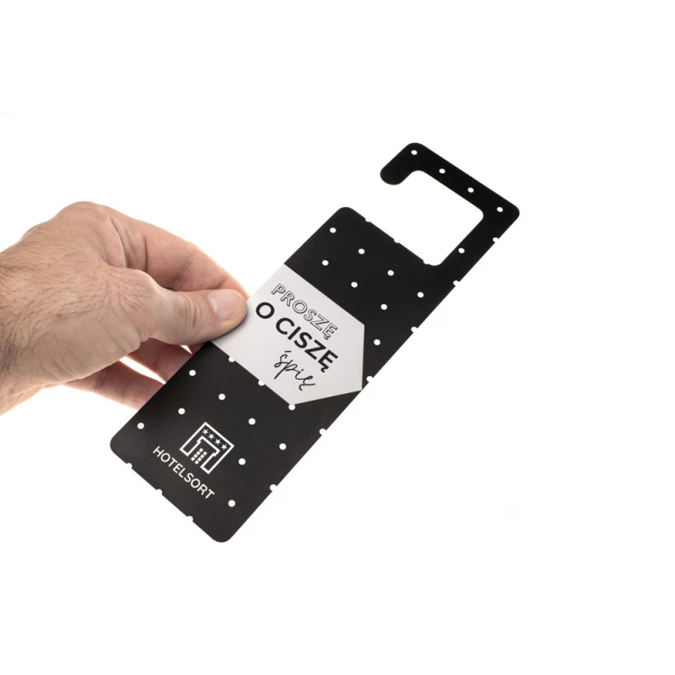 Zawieszki na klamkę hotelową - wymiary: 65x210mm - druk UV - ZAW016