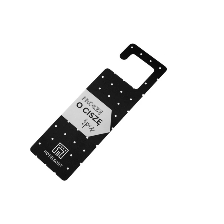 Zawieszki na klamkę hotelową - wymiary: 65x210mm - druk UV - ZAW016