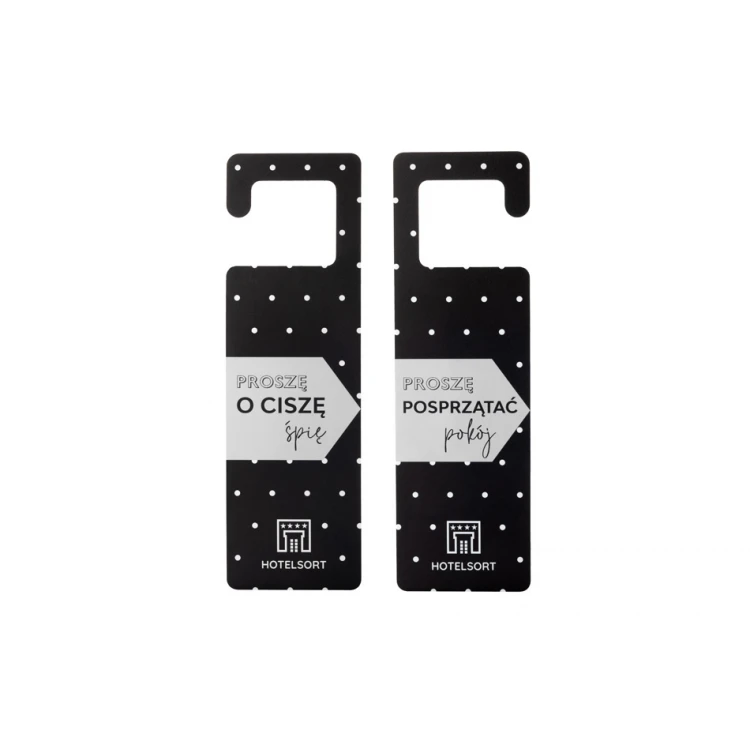 Zawieszki na klamkę hotelową - wymiary: 65x210mm - druk UV - ZAW016