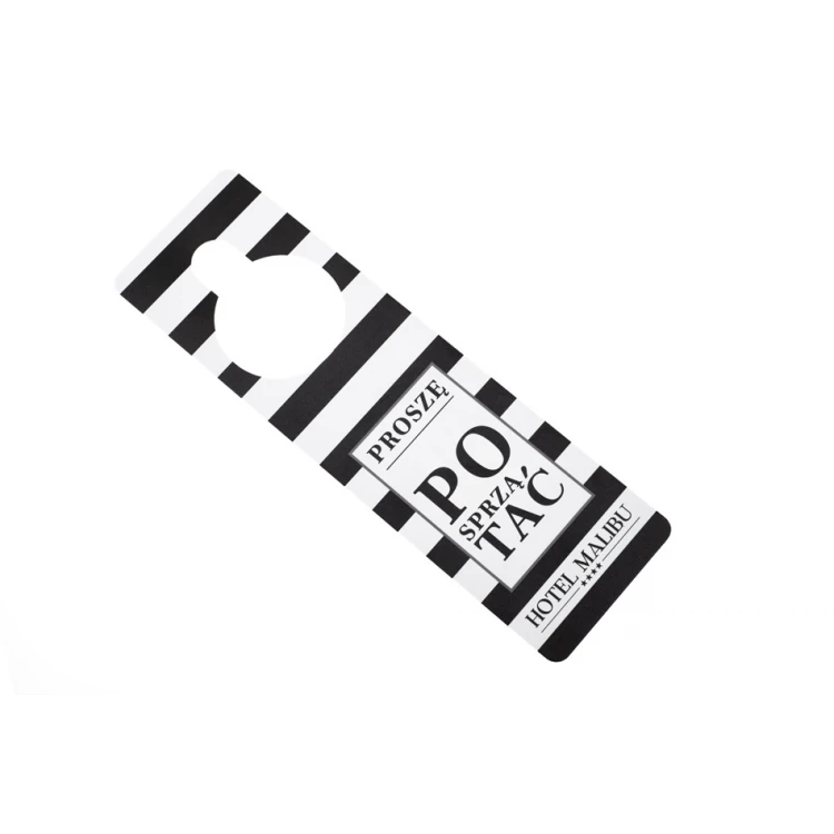 Zawieszki na klamkę hotelową - wymiary: 65x217mm - druk UV - ZAW017