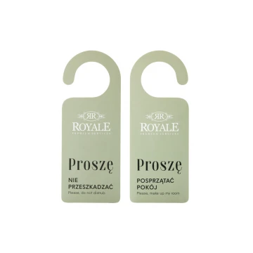 Zawieszki na klamkę hotelową - wymiary: 81x210mm - druk UV - ZAW009