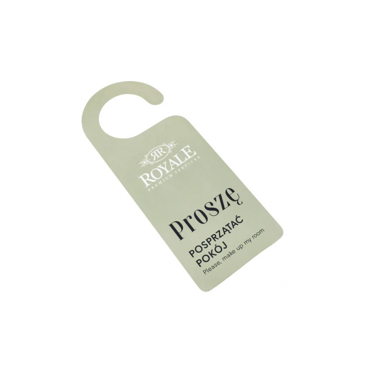 Zawieszki na klamkę hotelową - wymiary: 81x210mm - druk UV - ZAW009