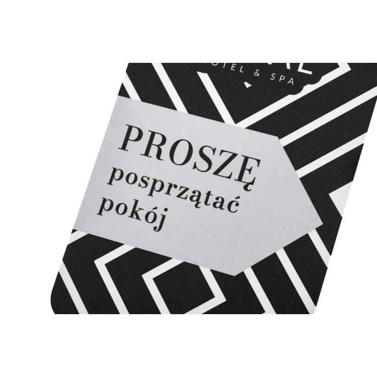 Zawieszki na klamkę hotelową - wymiary: 80x206mm - druk UV - ZAW018