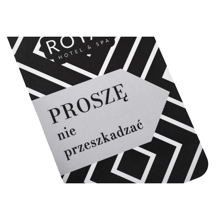 Zawieszki na klamkę hotelową - wymiary: 80x206mm - druk UV - ZAW018