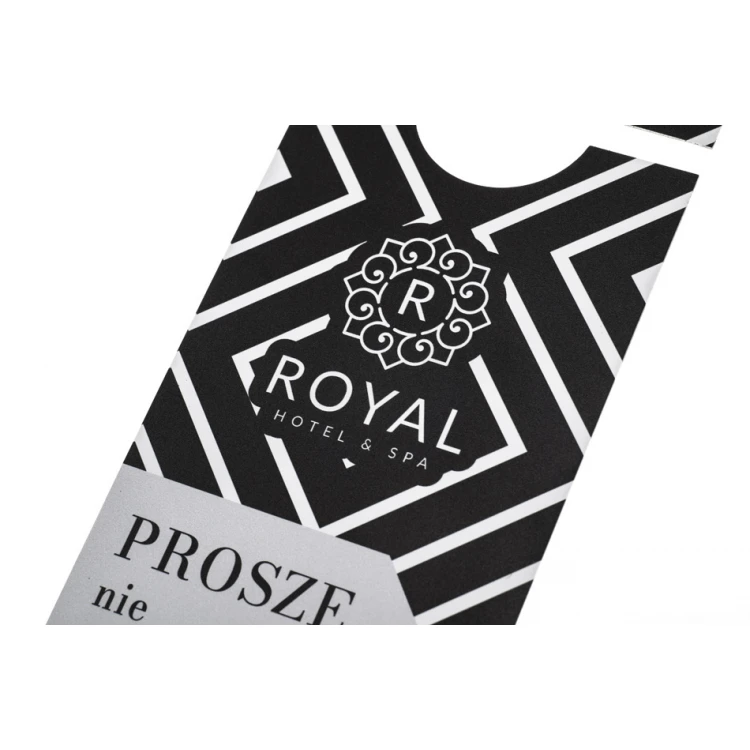 Zawieszki na klamkę hotelową - wymiary: 80x206mm - druk UV - ZAW018