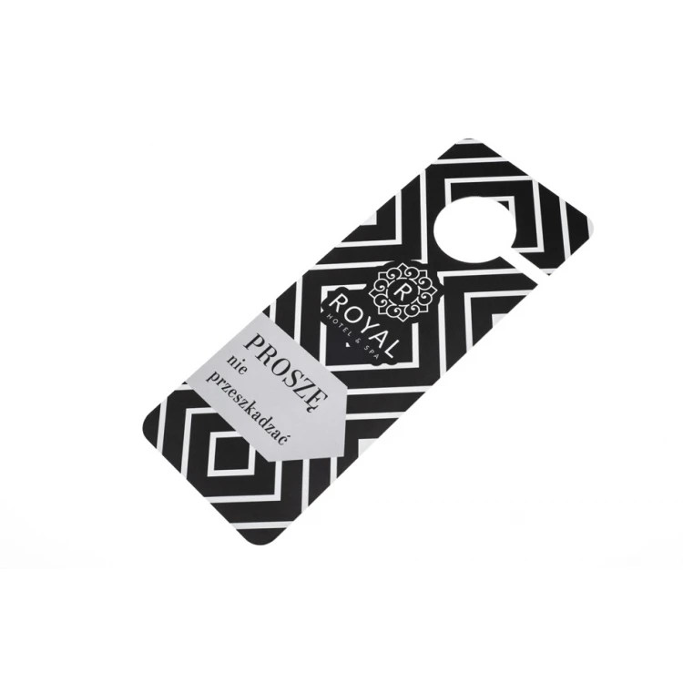 Zawieszki na klamkę hotelową - wymiary: 80x206mm - druk UV - ZAW018