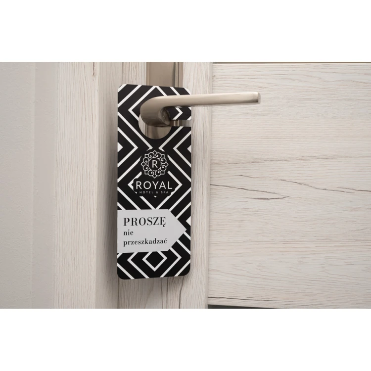 Zawieszki na klamkę hotelową - wymiary: 80x206mm - druk UV - ZAW018