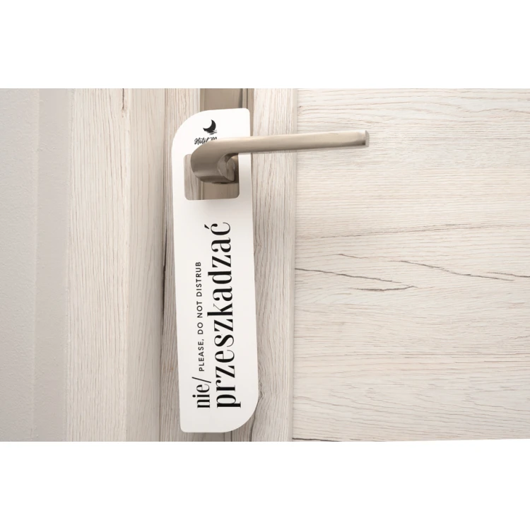 Zawieszki na klamkę hotelową - wymiary: 60x230mm - druk UV - ZAW014