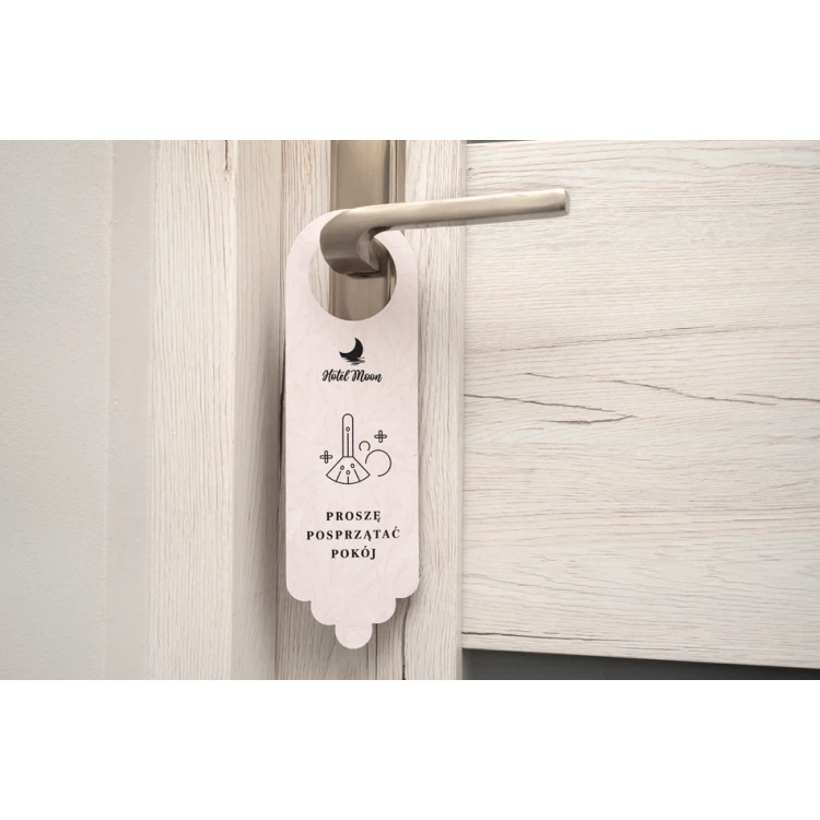 Zawieszki na klamkę hotelową - wymiary: 70x230mm - druk UV - ZAW013