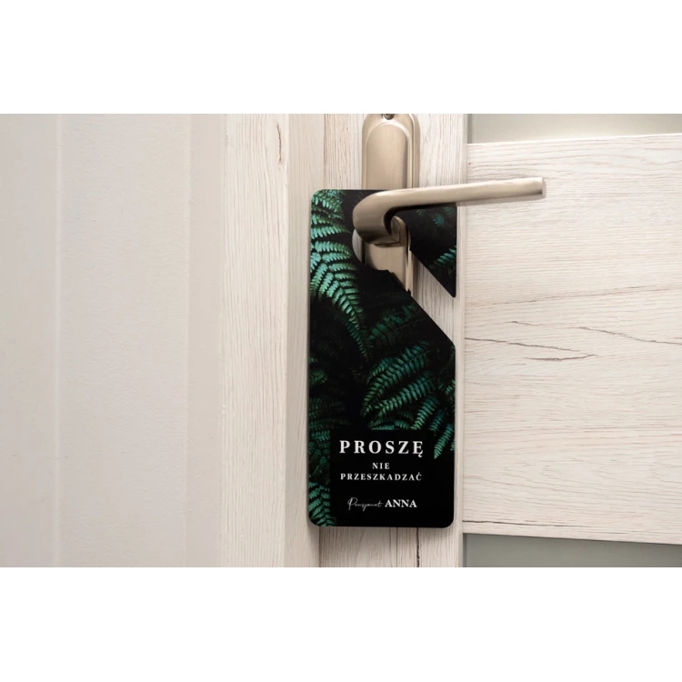 Zawieszki na klamkę hotelową - wymiary: 100x230mm - druk UV - ZAW011