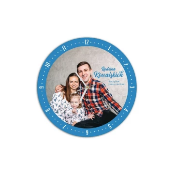 Zegar drewniany Family z Twoją fotografią - ZEG005