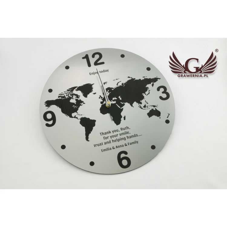 Zegar World z dowolnym grawerem - ZEG013