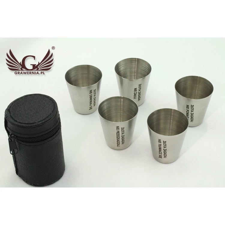 Zestaw kieliszków z grawerem Cheers 30ml x 4 sztuki