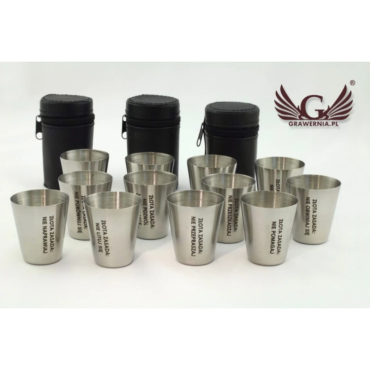 Zestaw kieliszków z grawerem Cheers 30ml x 4 sztuki
