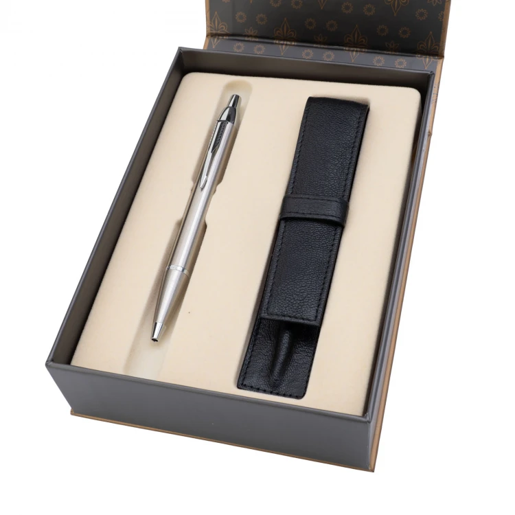 Zestaw Parker IM Brushed Metal CT - długopis z etui - PAR228