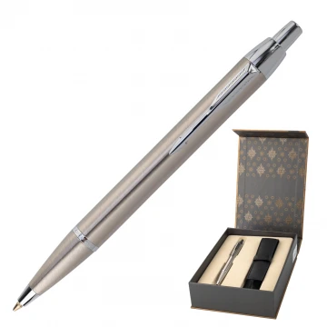 Zestaw Parker IM Brushed Metal CT - długopis z etui - PAR228