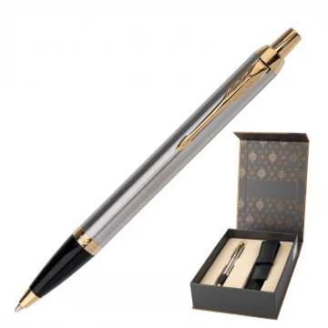 Zestaw Parker IM Core Brushed Metal GT - długopis z etui - PAR227