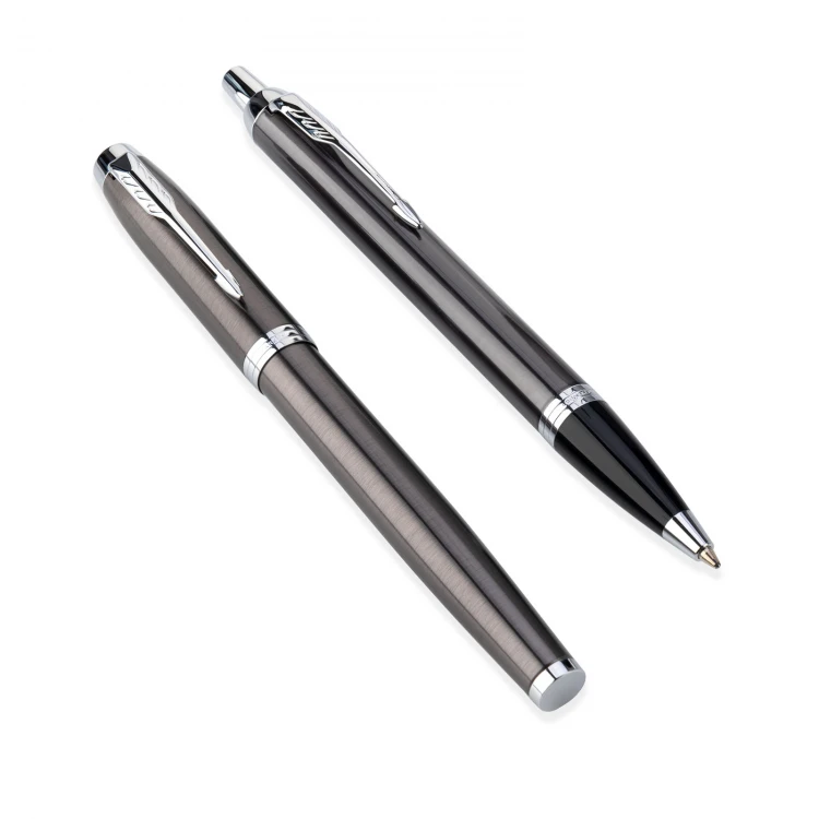 Zestaw Parker IM Core Dark Espresso CT pióro wieczne i długopis z etui - PAR195-DUO-PT