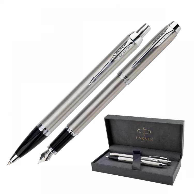 Zestaw Parker IM Essential Stainless Steel CT - pióro wieczne i długopis - PAR213-DUO-PRO