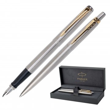 Zestaw Parker Jotter Core Stainless Steel GT - pióro wieczne i długopis - PAR234-DUO-PRO