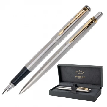 Zestaw Parker Jotter Core Stainless Steel GT - pióro wieczne i długopis - PAR234-DUO-PRO